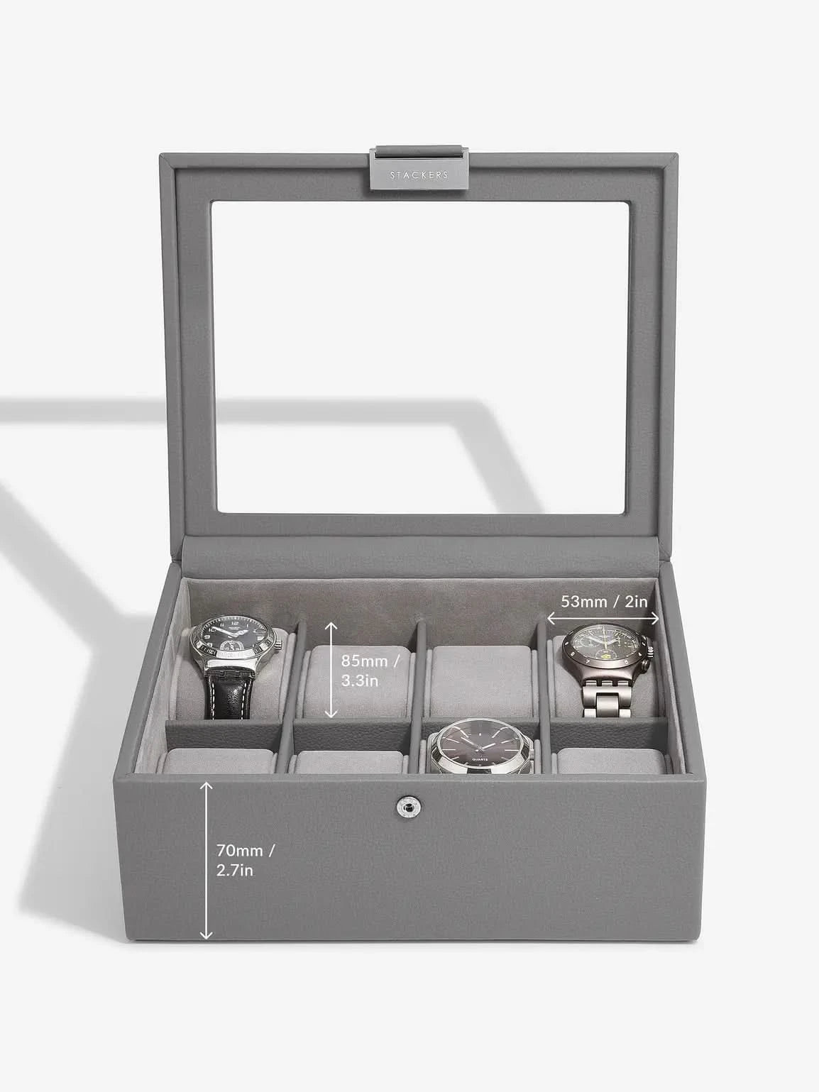 Stackers Achtdelige Horlogebox Grijs - Mystackers