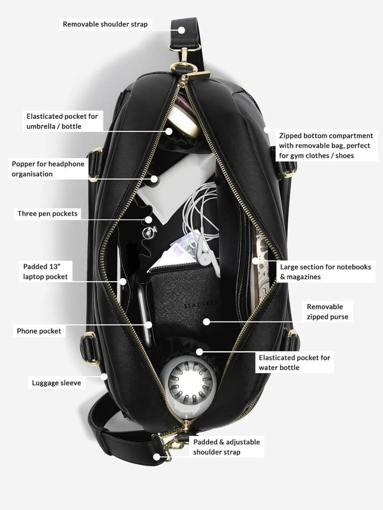 Stackers Handtas Zwart - Mystackers