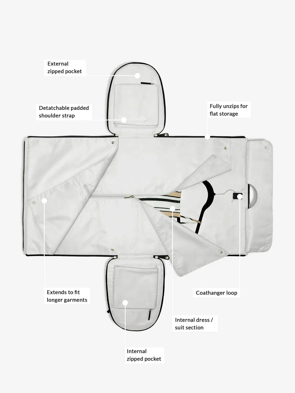 Stackers Reistas/Kledingtas Zwart - Mystackers