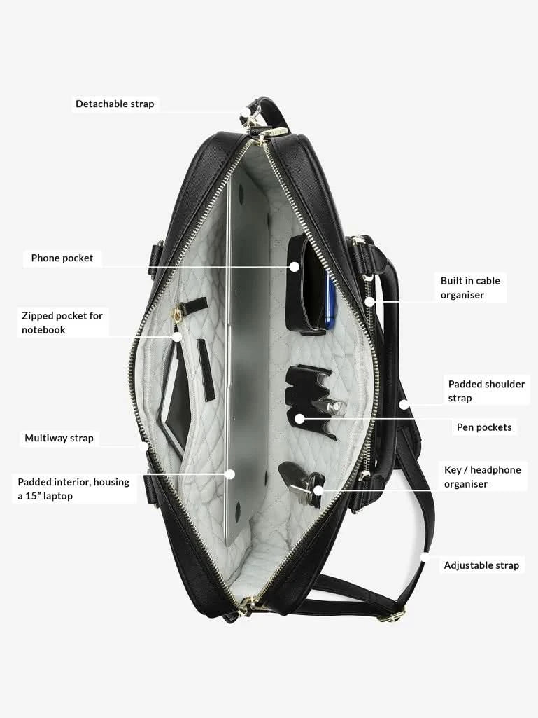 Stackers Laptoptas Zwart - Mystackers
