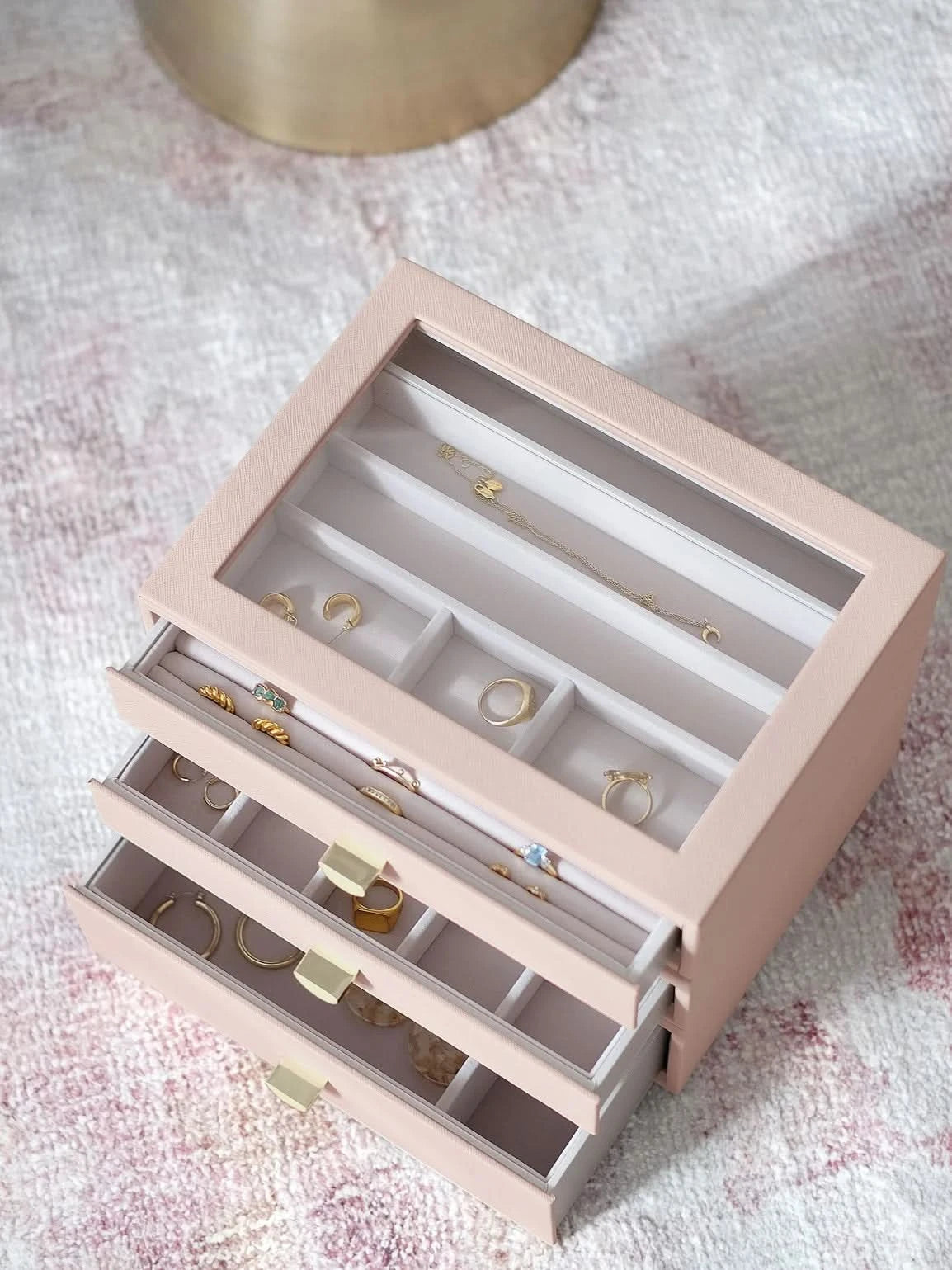 Stackers Klassieke Display Juwelendoos Set van 3 Roze - Mystackers