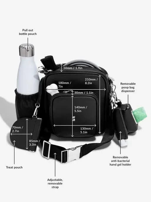 Stackers Hondenwandeltasje Zwart - Mystackers