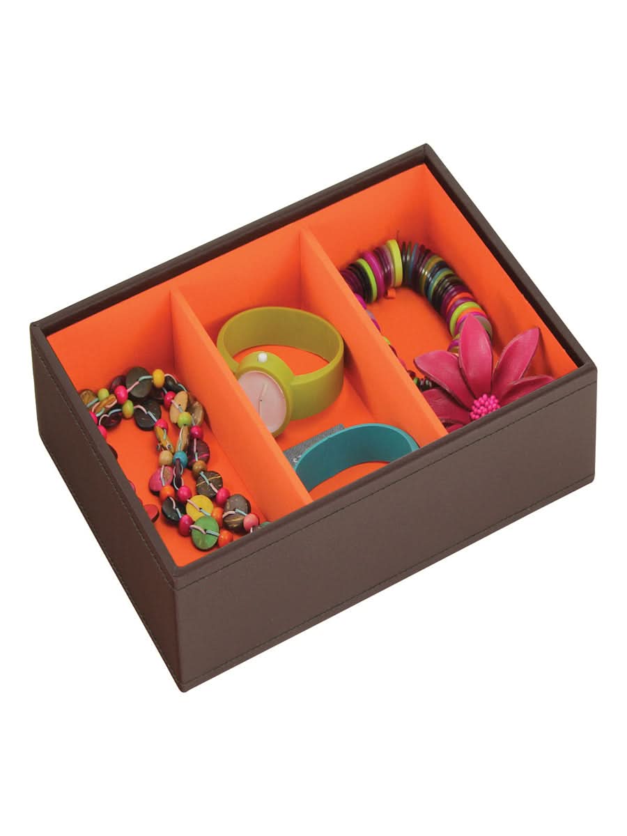 Stackers Horloge & Accessoirelaag voor Klassieke Juwelendoos Chocolate - Mystackers