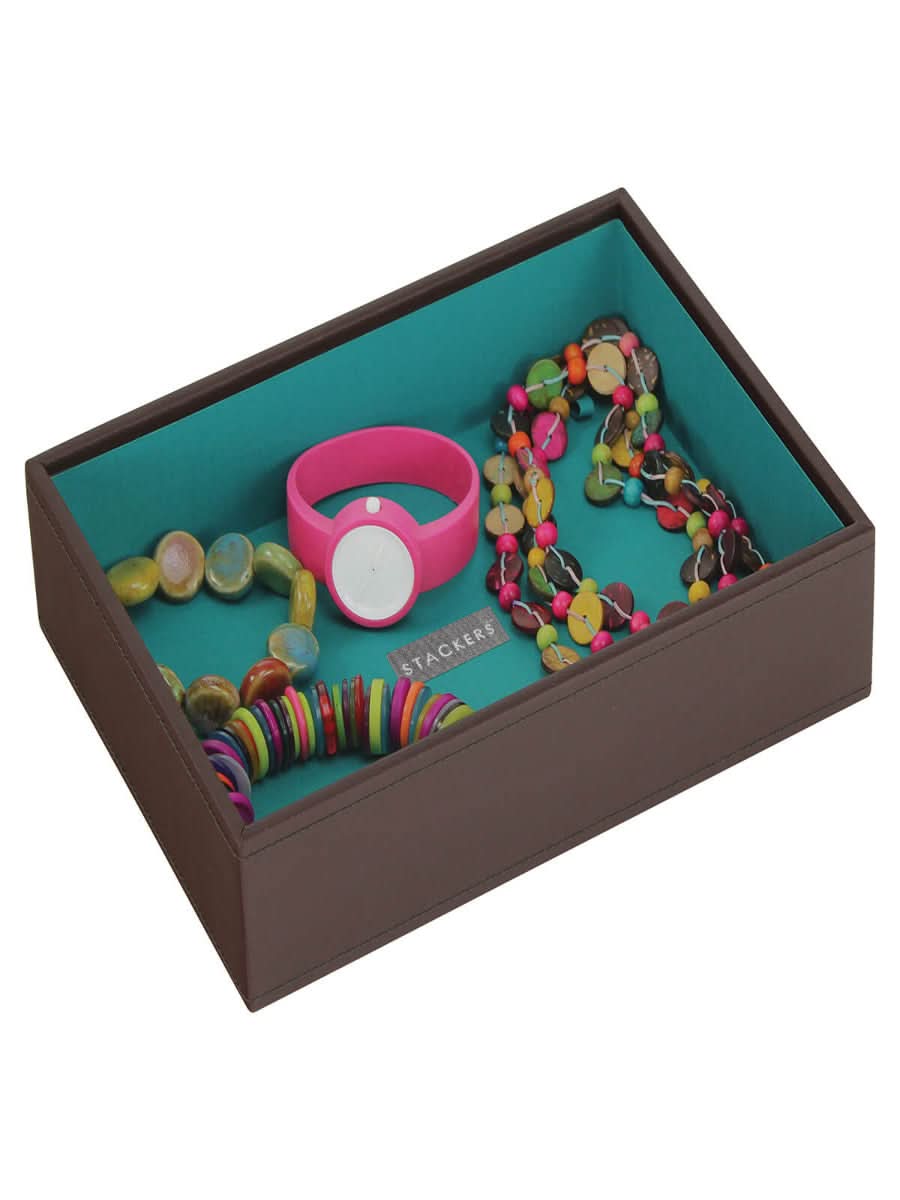 Stackers diepe Sieradenlaag voor Klassieke Juwelendoos Chocolade Bruin - Mystackers