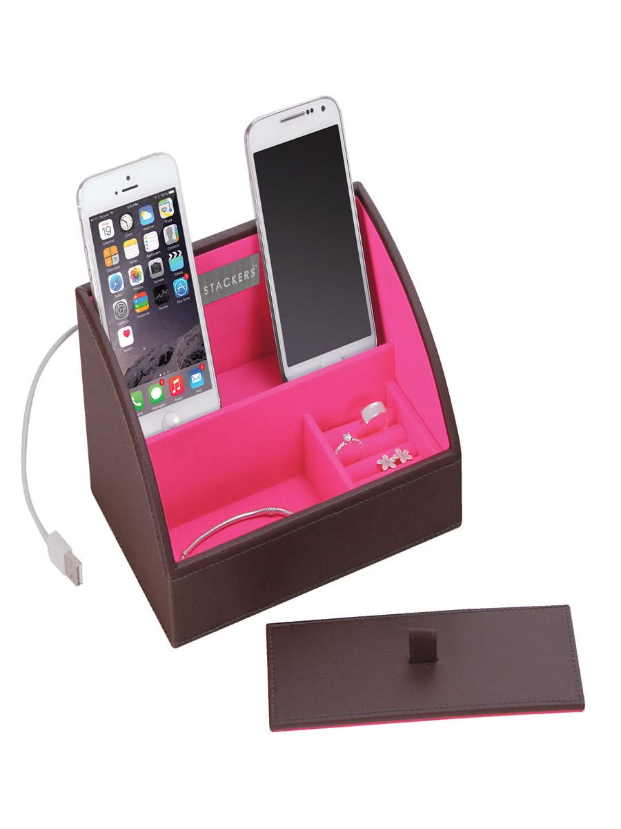 Stackers Oplaadbakje Bruin & Roze - Mystackers