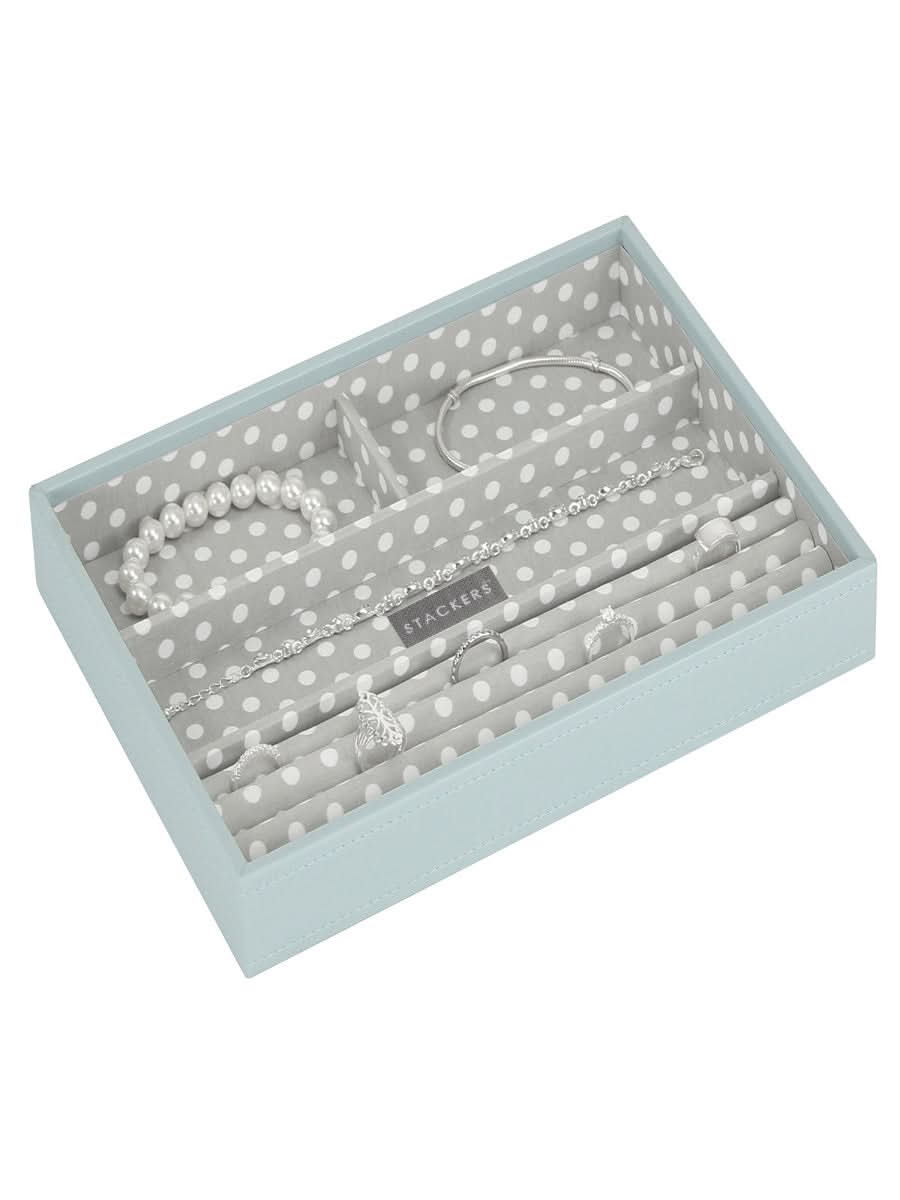 Stackers Ring & Armbandenlaag voor Klassieke Juwelendoos Lichtblauw/groen - Mystackers
