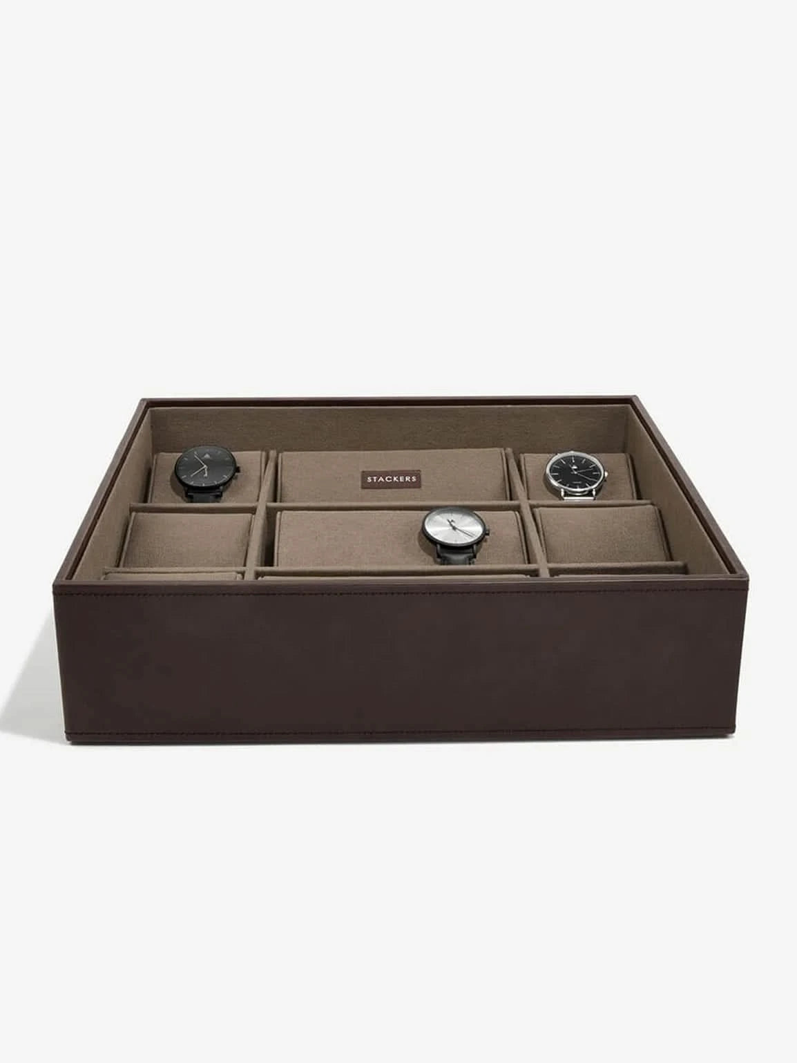 Stackers Vijftiendelige Horlogebox Bruin & Kaki - Mystackers