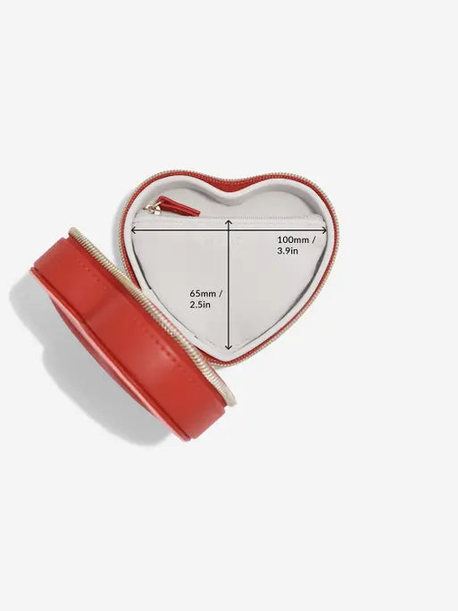 Stackers Heart Travel Jewellery Box Rood