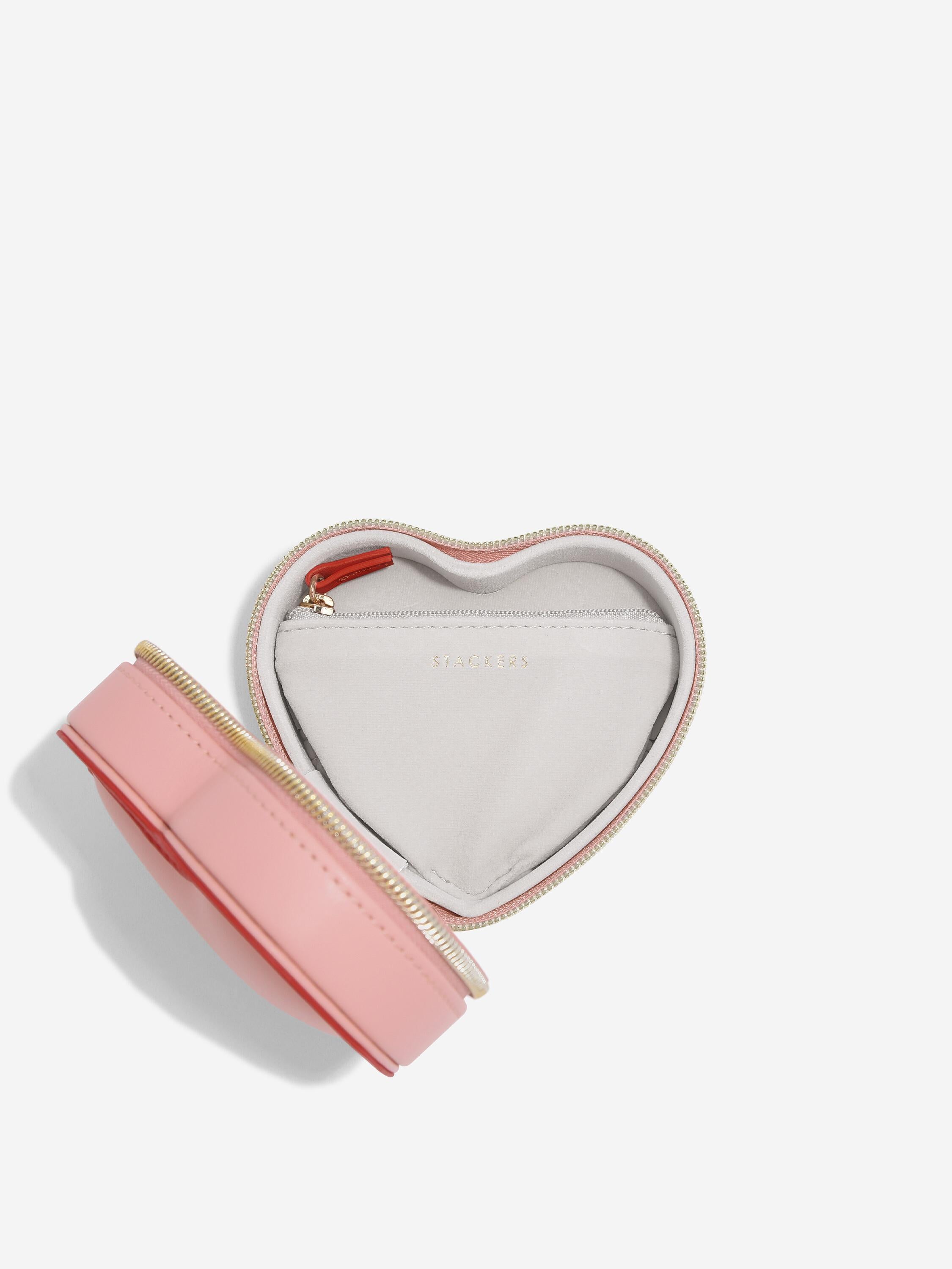 Stackers Boîte à bijoux de voyage coeur Rose