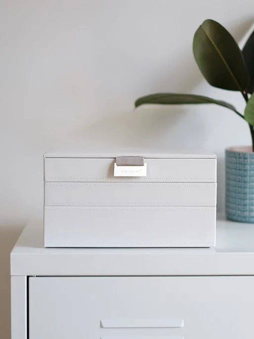 Stackers Classic Boîte à Bijoux Lot de 3 Blanc