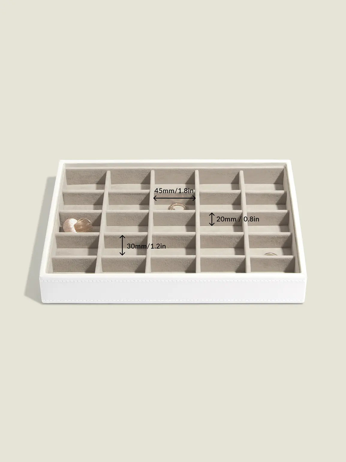 Stackers petite couche de bijoux pour boîte à bijoux classique blanc