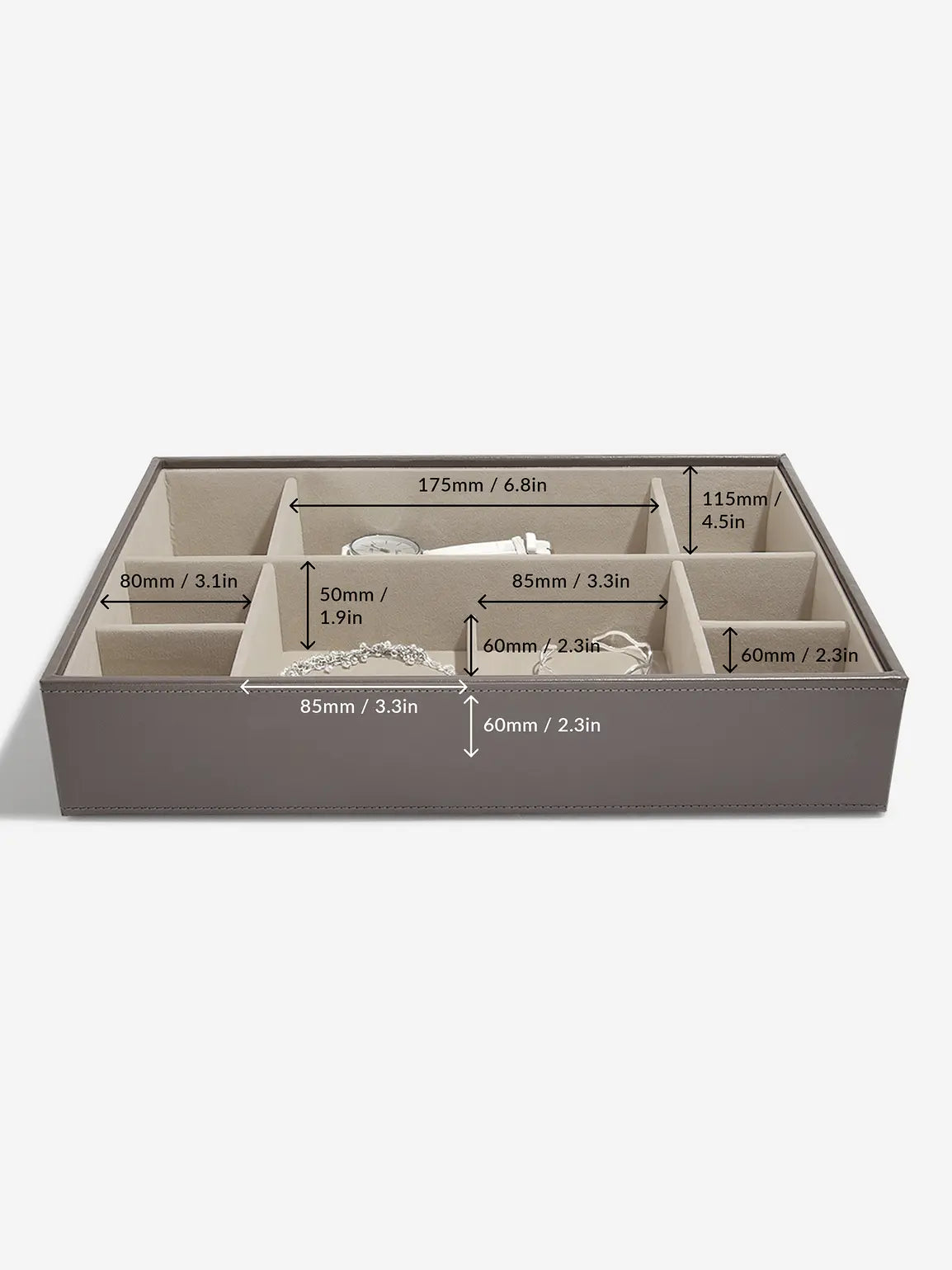 Stackers XL Coffret à bijoux lot de 3 Marron tendre