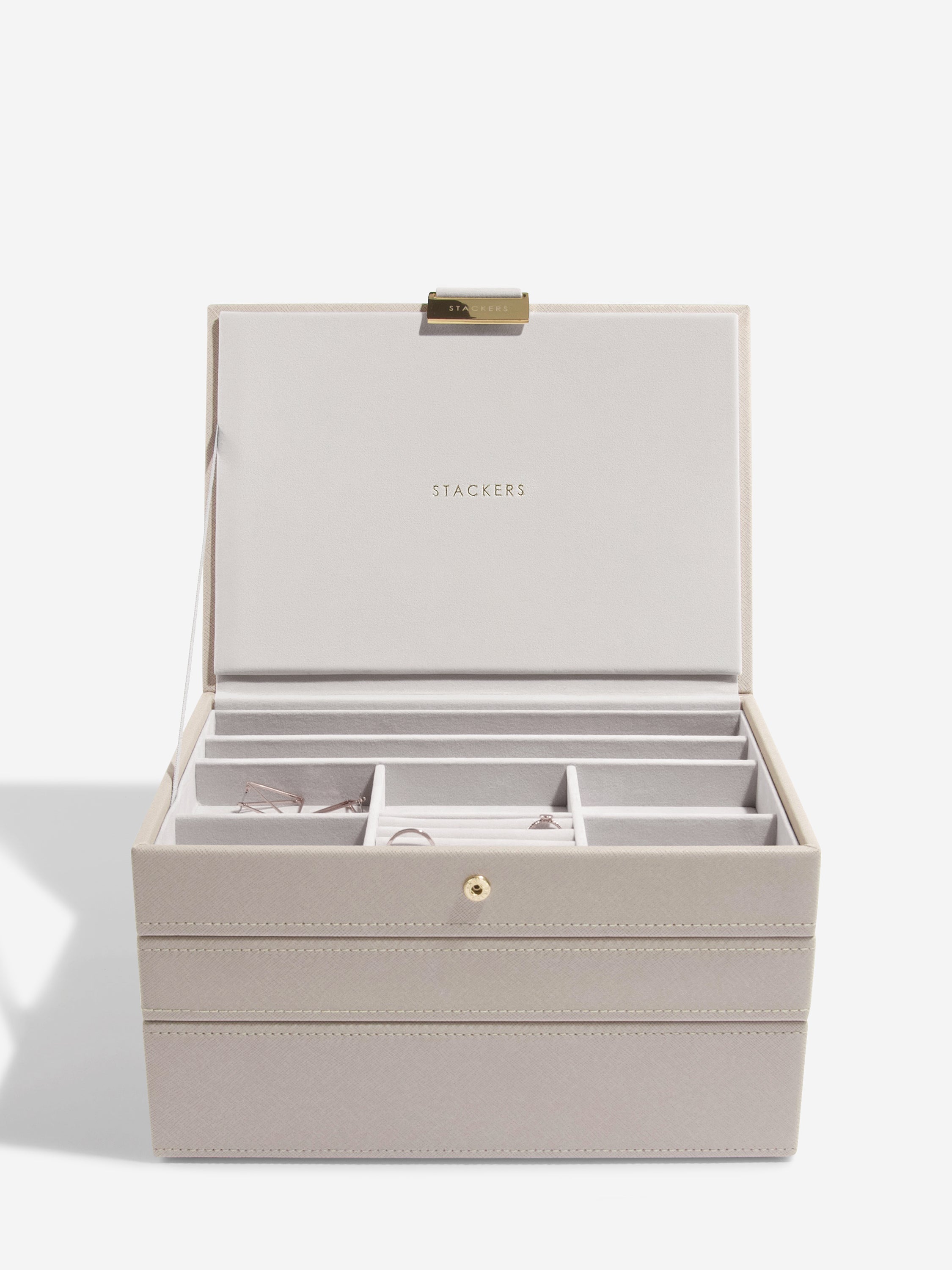 Stackers Classic Jewellery Box Set of 3 Taupe