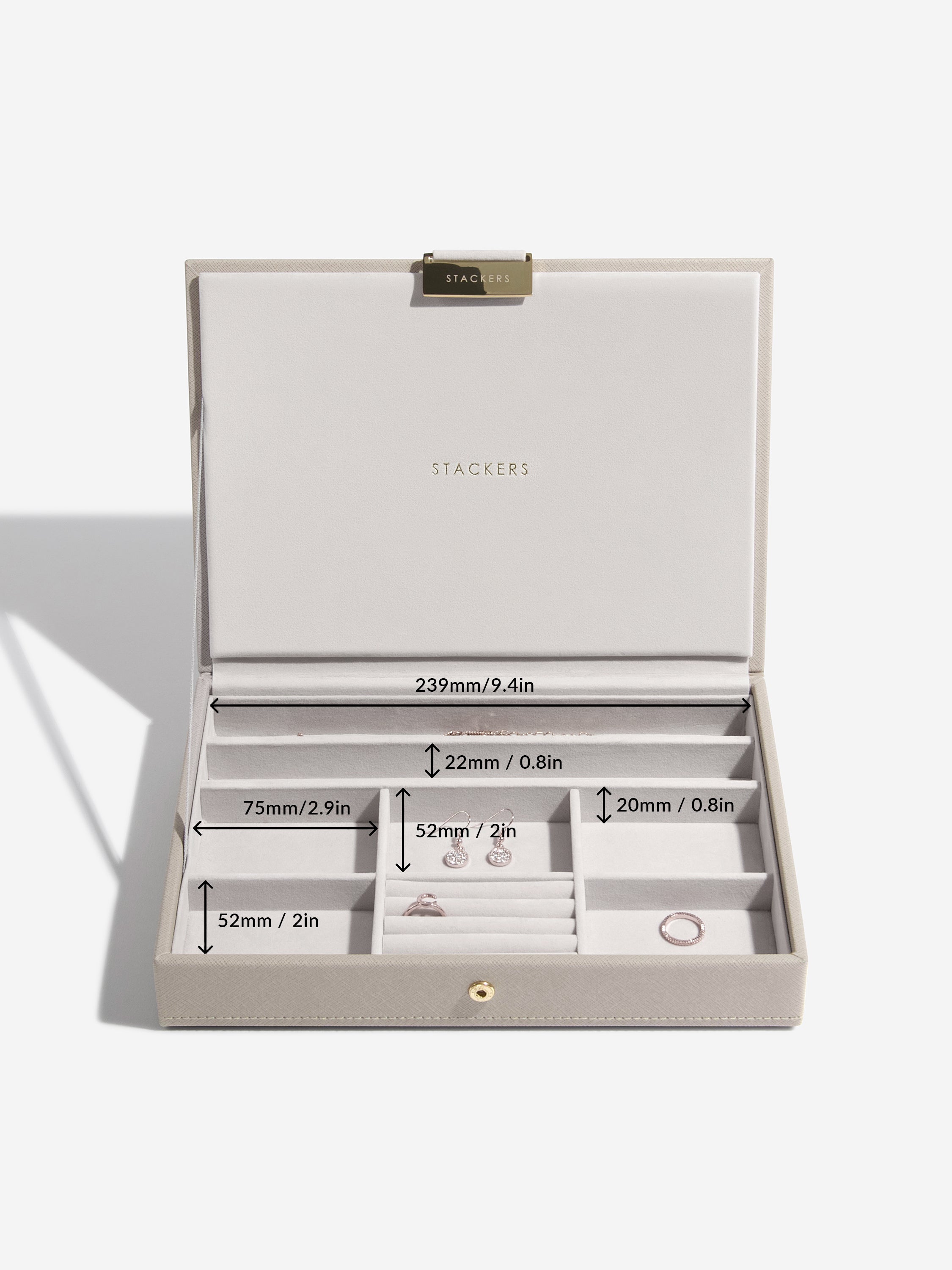 Stackers Classic Jewellery Box Set of 3 Taupe
