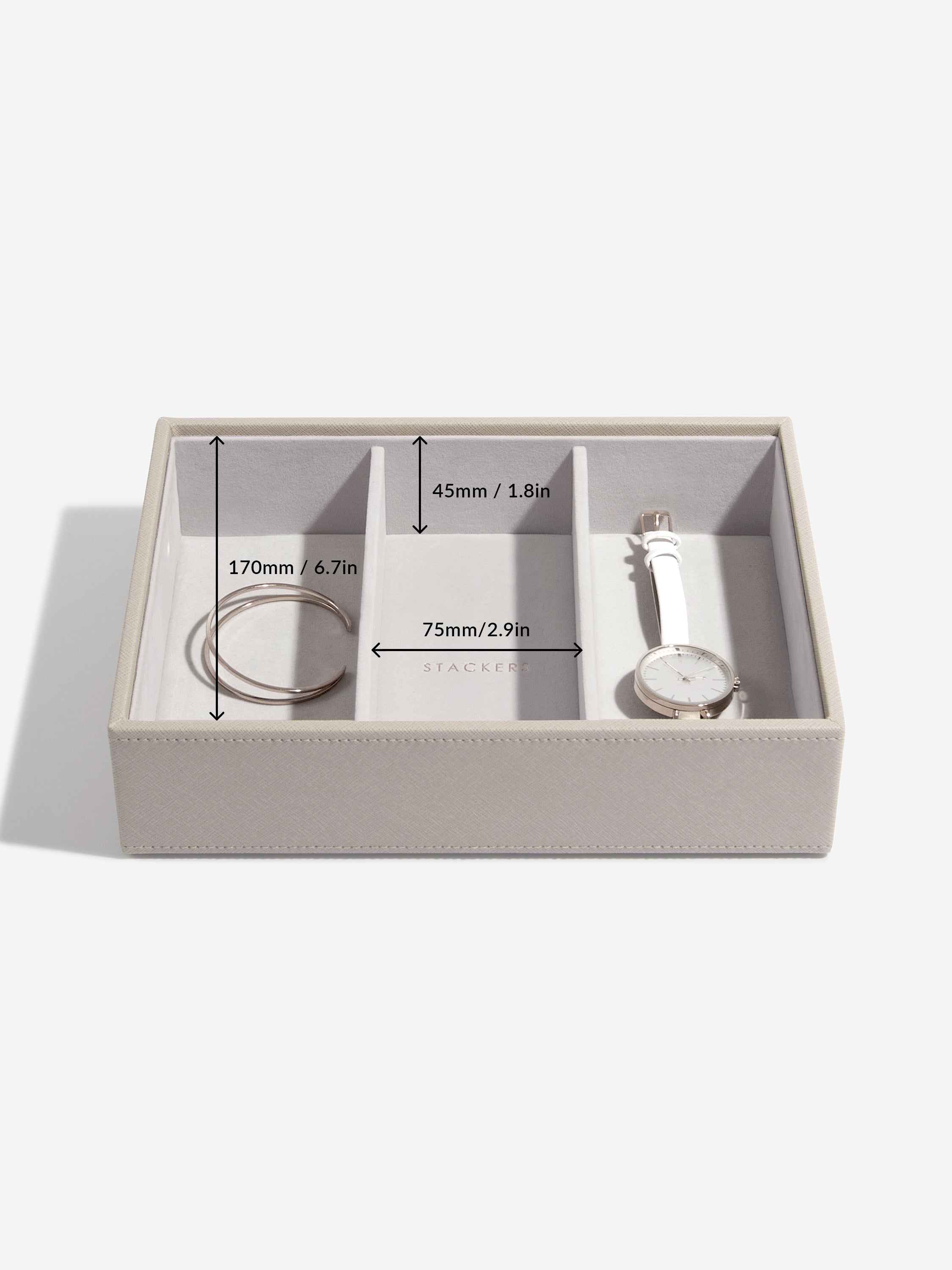 Stackers Classic Jewellery Box Set of 3 Taupe