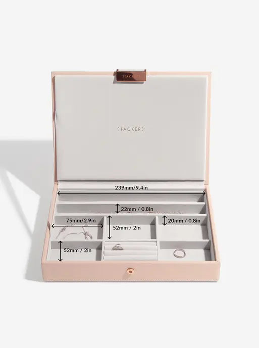 Stackers Classic Boîte à Bijoux Lot de 3 Rose