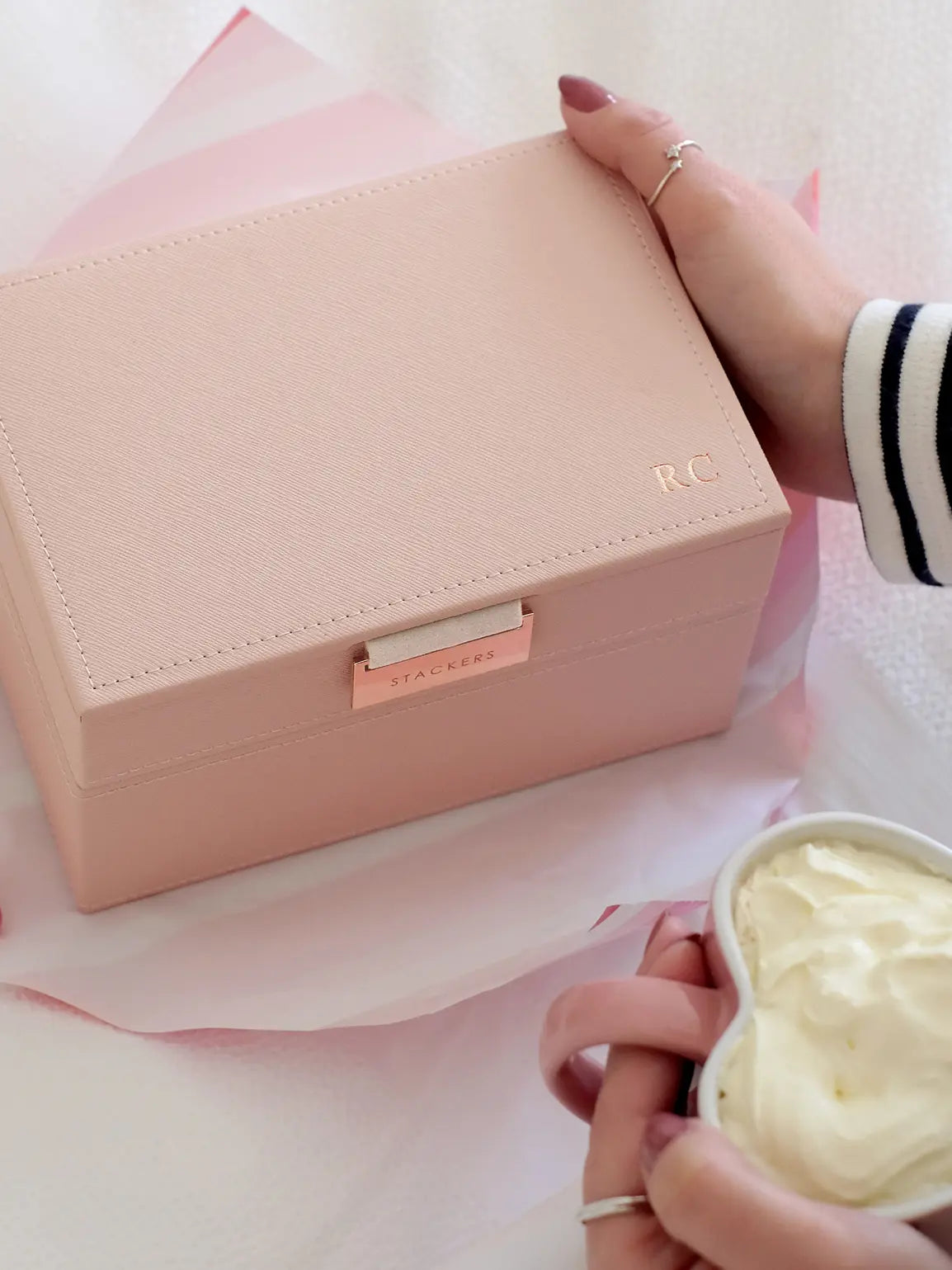 Stackers Mini Jewellery Box Set of 2 Pink