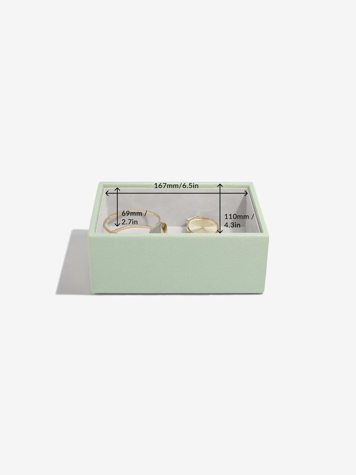 Stackers Mini Horloge & Accessoirelaag Saliegroen