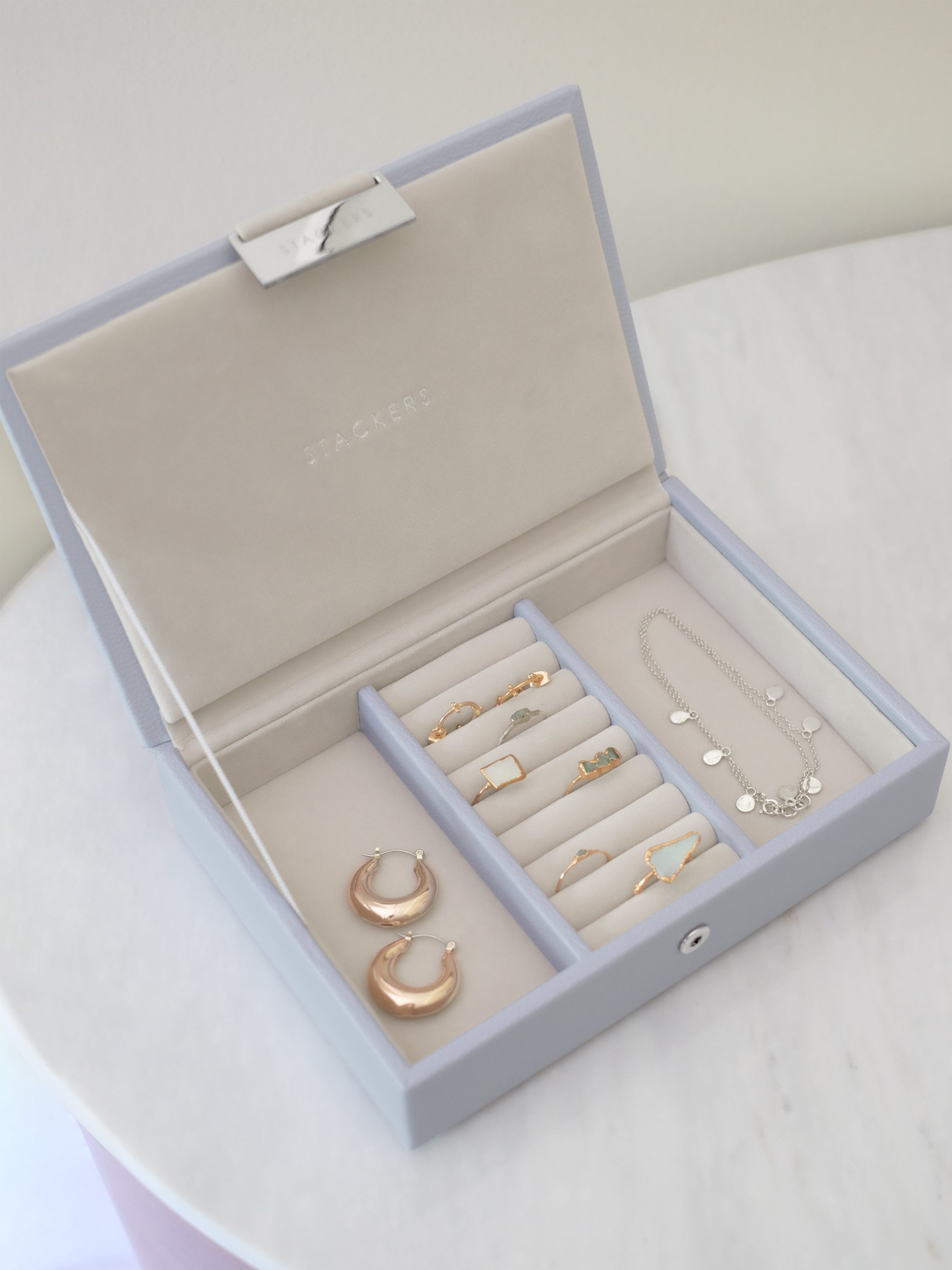 Stackers Lid for Mini Jewellery Box Lavender