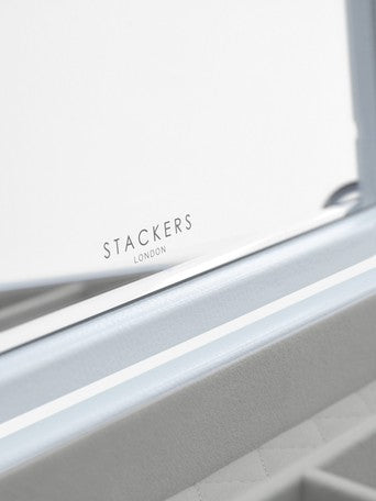 Stackers Lederen Deksel Blauw