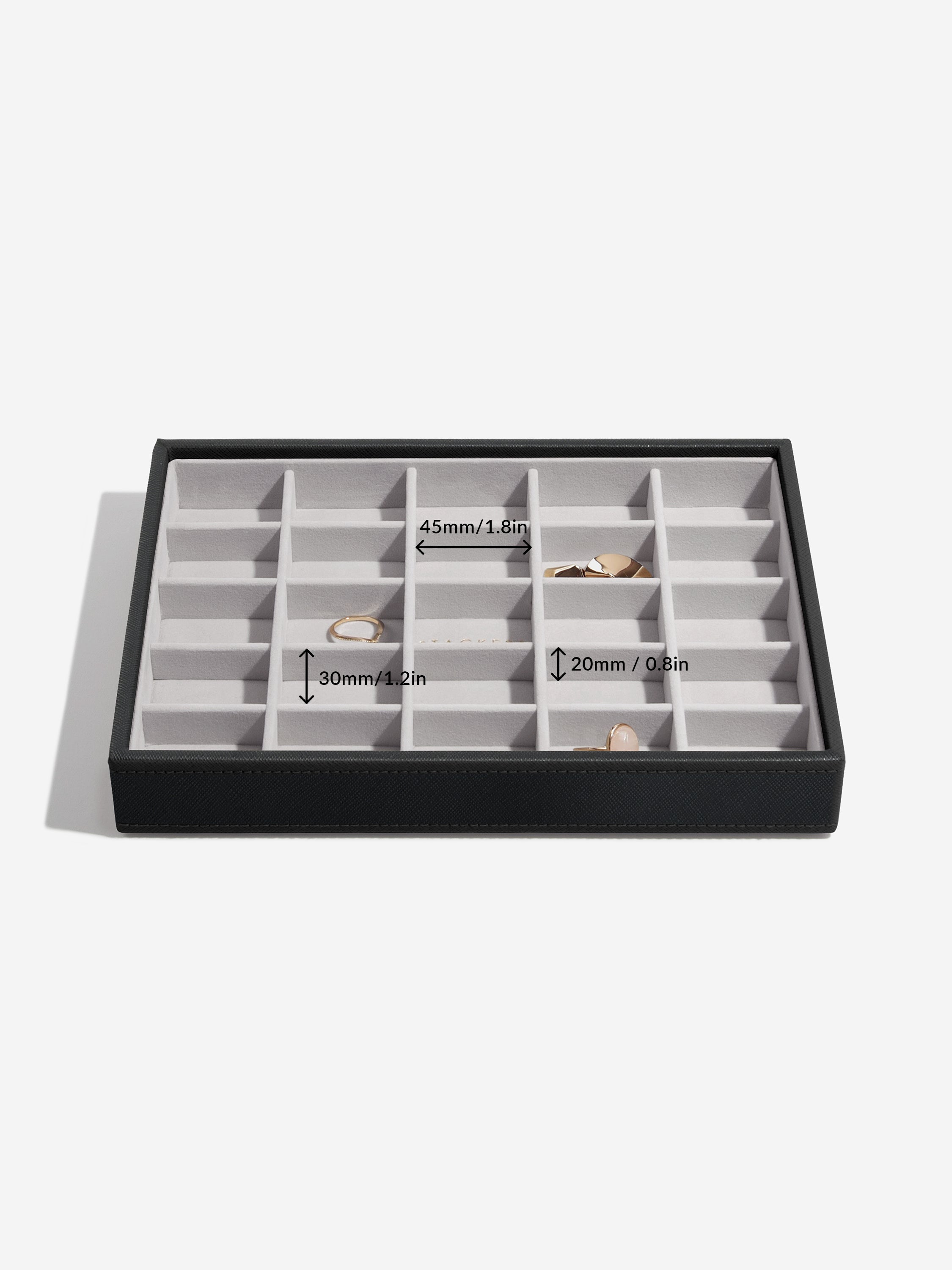 Stackers kleine Sieradenlaag voor Klassieke Juwelendoos Zwart