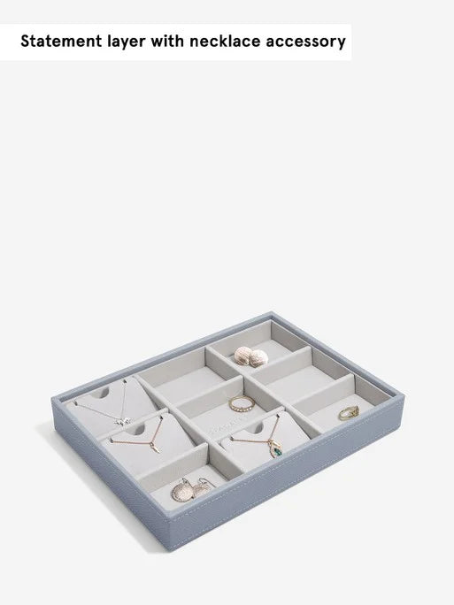 Stackers standaard Sieradenlaag voor Klassieke Juwelendoos Blauw