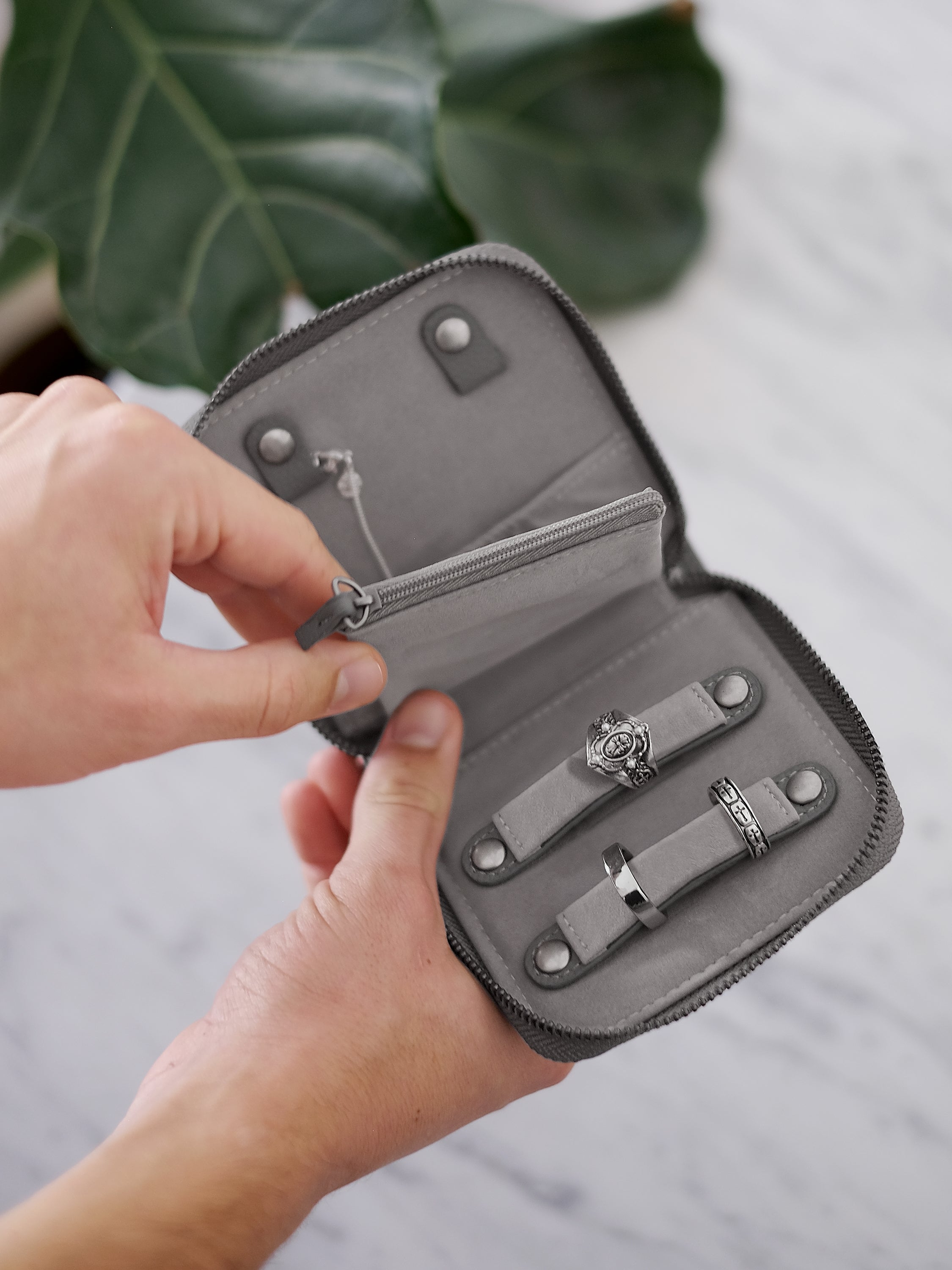 Stackers Compact Jewellery Roll Dark Grey