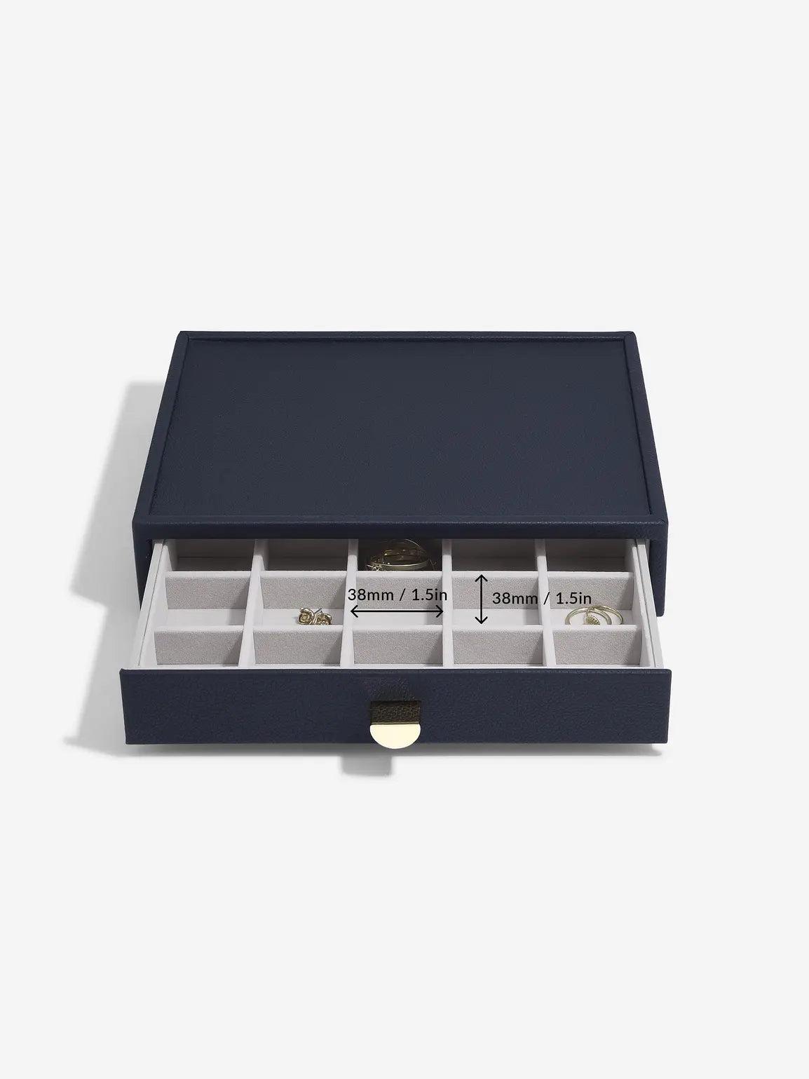 Stackers Small Jewelry Drawer for Classic Display Jewellery Box Navy Blue