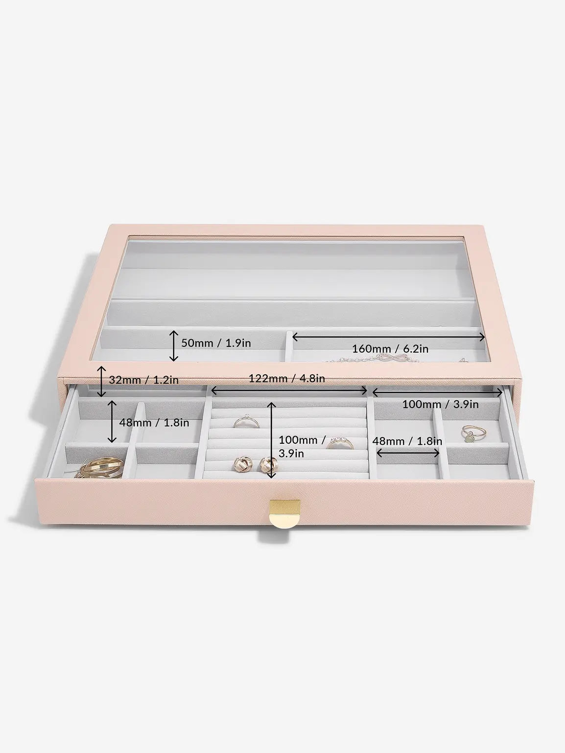 Stackers XL Rings & Bracelets Drawer Display Pink