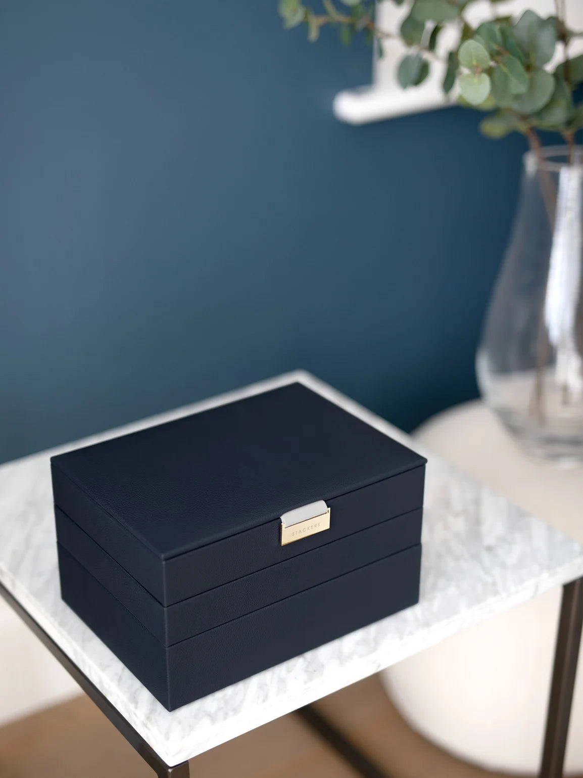 Stackers Classic Boîte à Bijoux Lot de 3 Bleu Marine