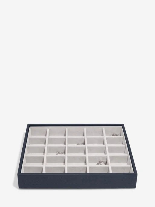 Stackers Classic Boîte à Bijoux Lot de 3 Bleu Marine