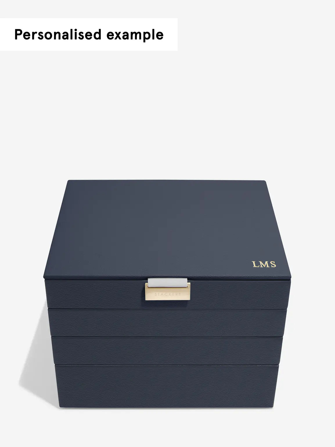 Stackers Klassieke Juwelendoos Set van 4 Marineblauw