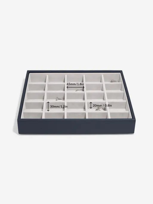 Stackers Klassieke Juwelendoos Set van 4 Marineblauw