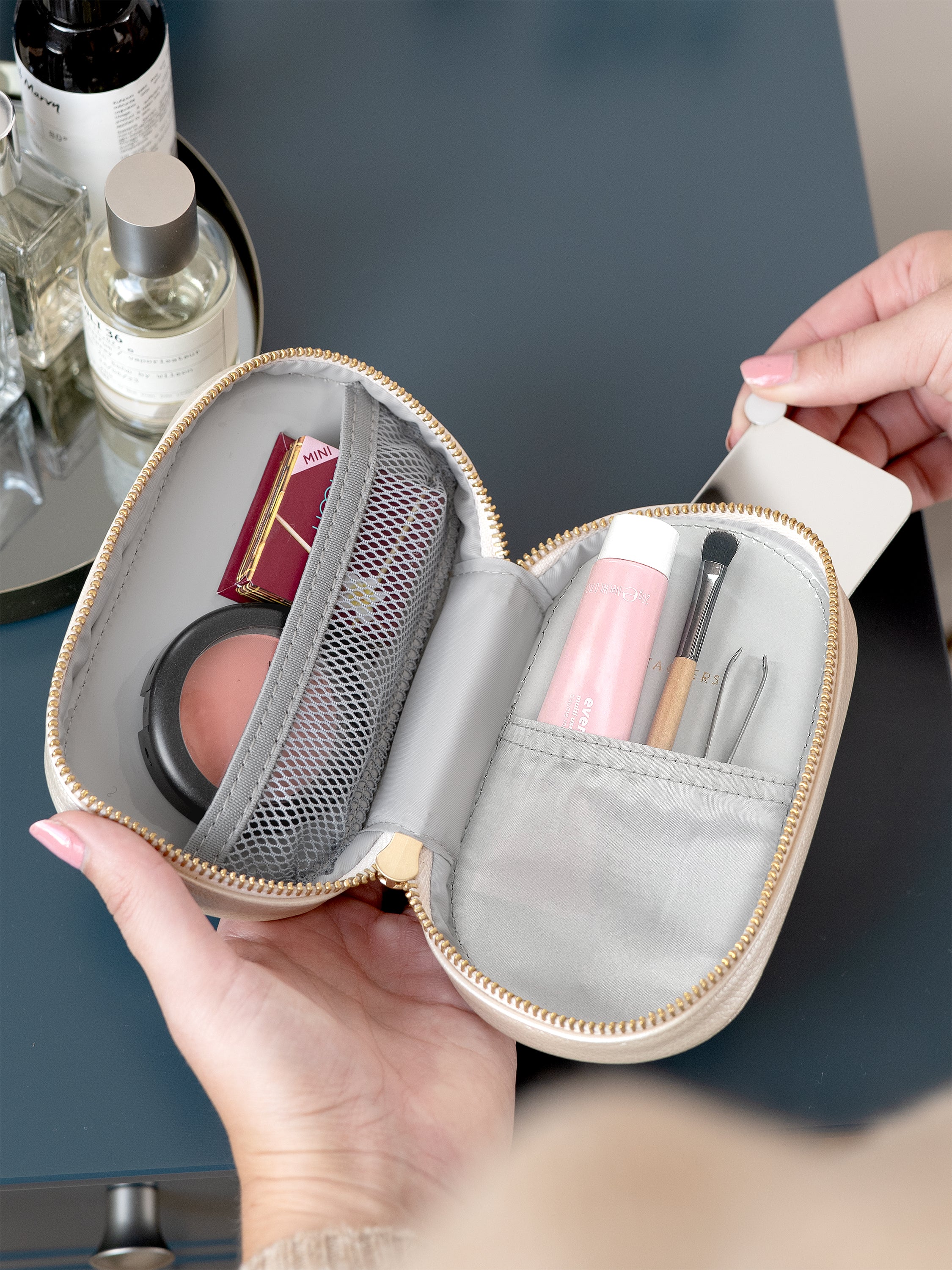 Stackers Compact Cosmetic Case Pearl