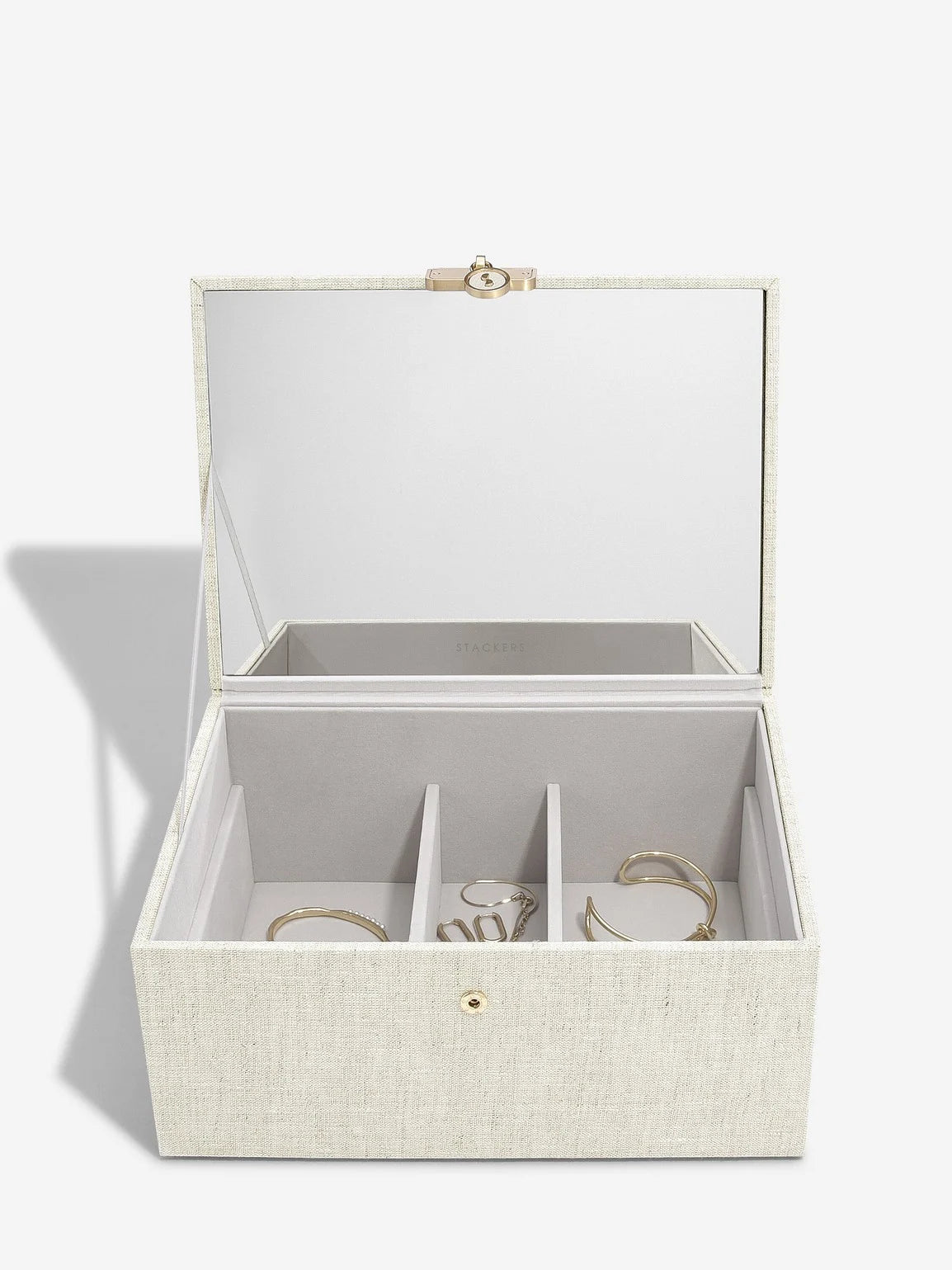 Stackers Luxe Klassieke Juwelendoos Havermout & Linnen