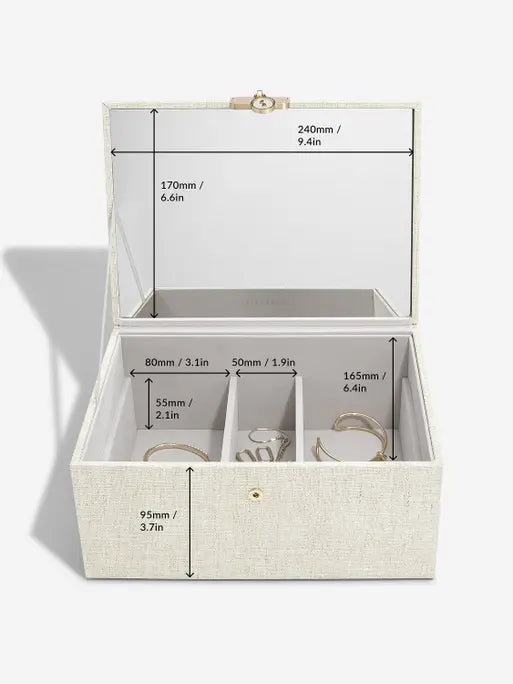 Stackers Luxe Klassieke Juwelendoos Havermout & Linnen
