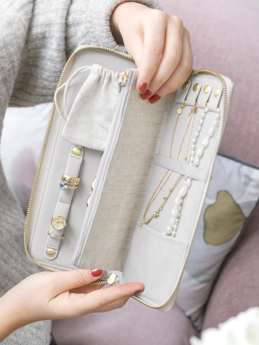 Stackers Jewellery Roll Oatmeal & Linen