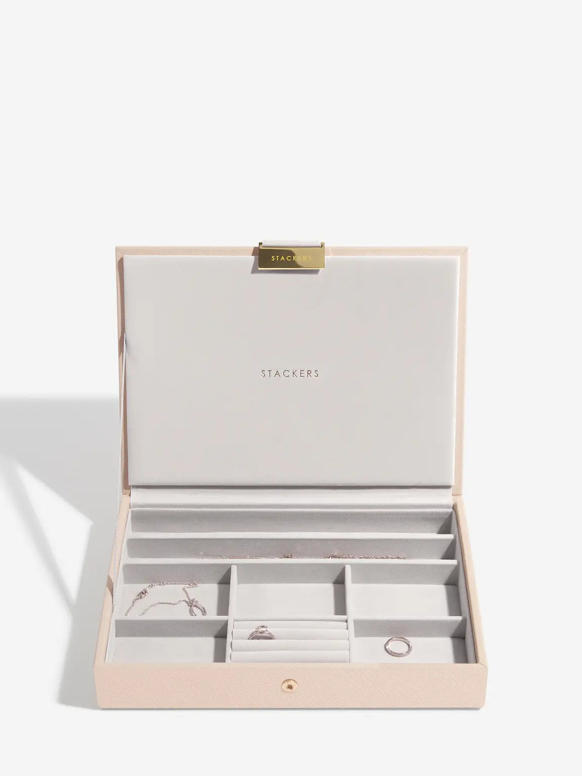 Stackers Classic Boîte à Bijoux Lot de 2 Rose Raffia